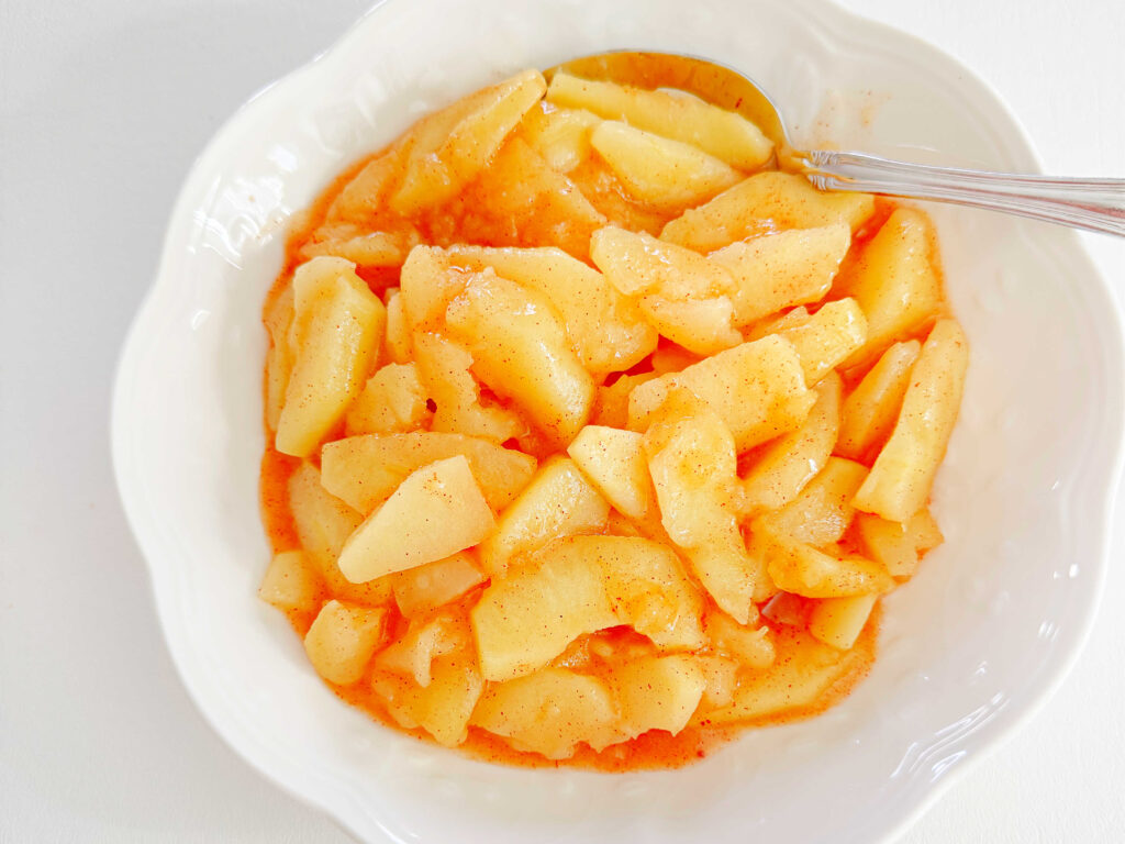 Bowl of Cinnamon Apples.