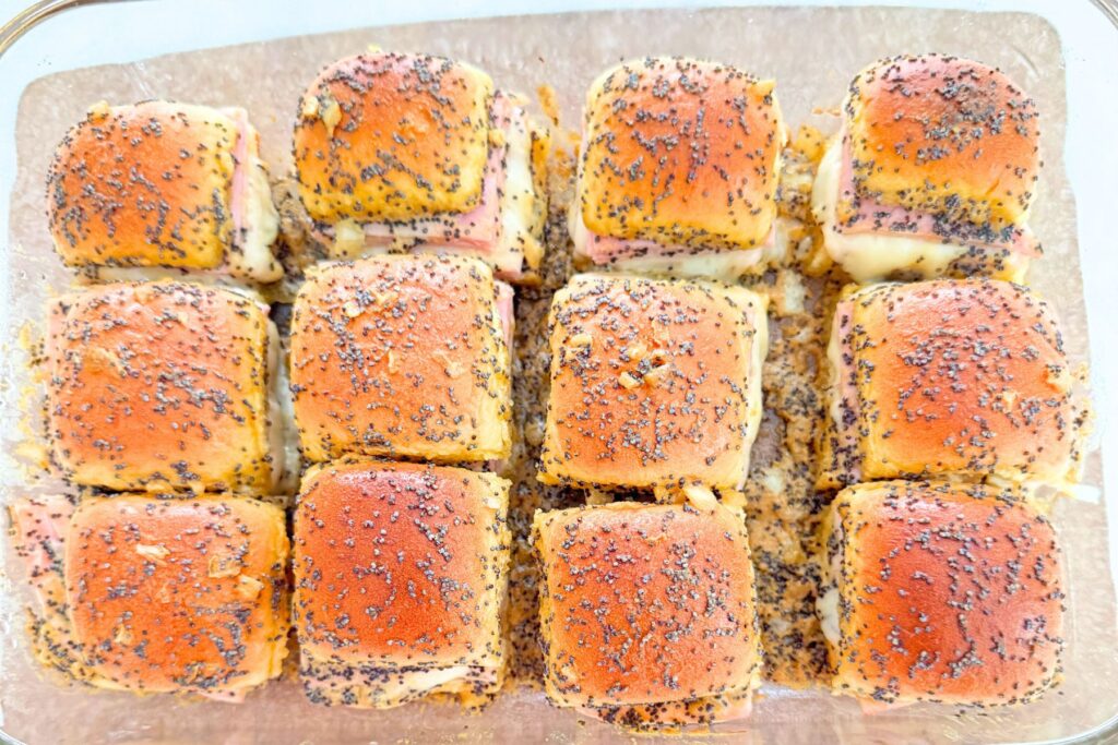 Ham and Cheese Sliders, separated.