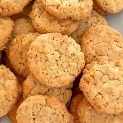 Oatmeal Coconut Cookies on a plate.
