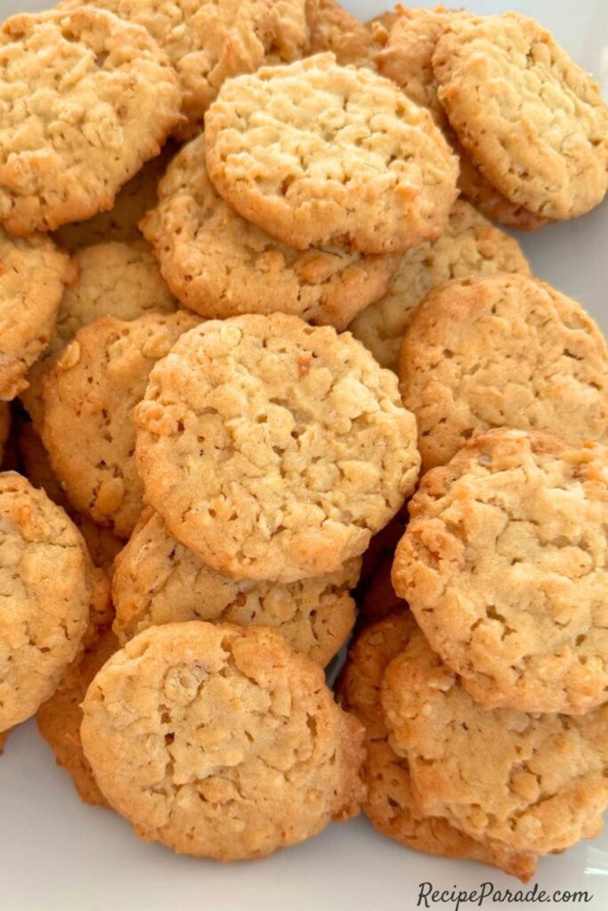 Oatmeal Coconut Cookies on a plate.