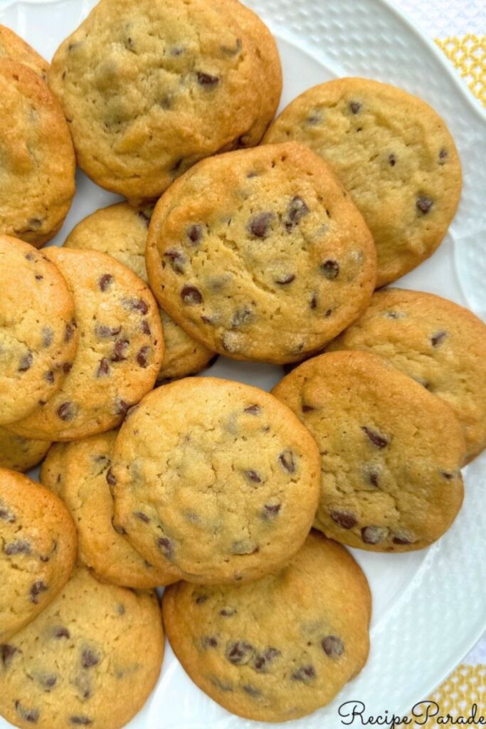 Chocolate Chip Pudding Cookies on a plate.