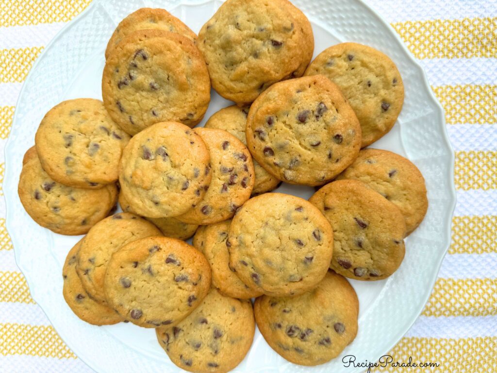 Chocolate Chip Pudding Cookies on a plate.