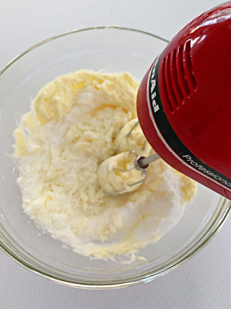 Mixing the ingredients.