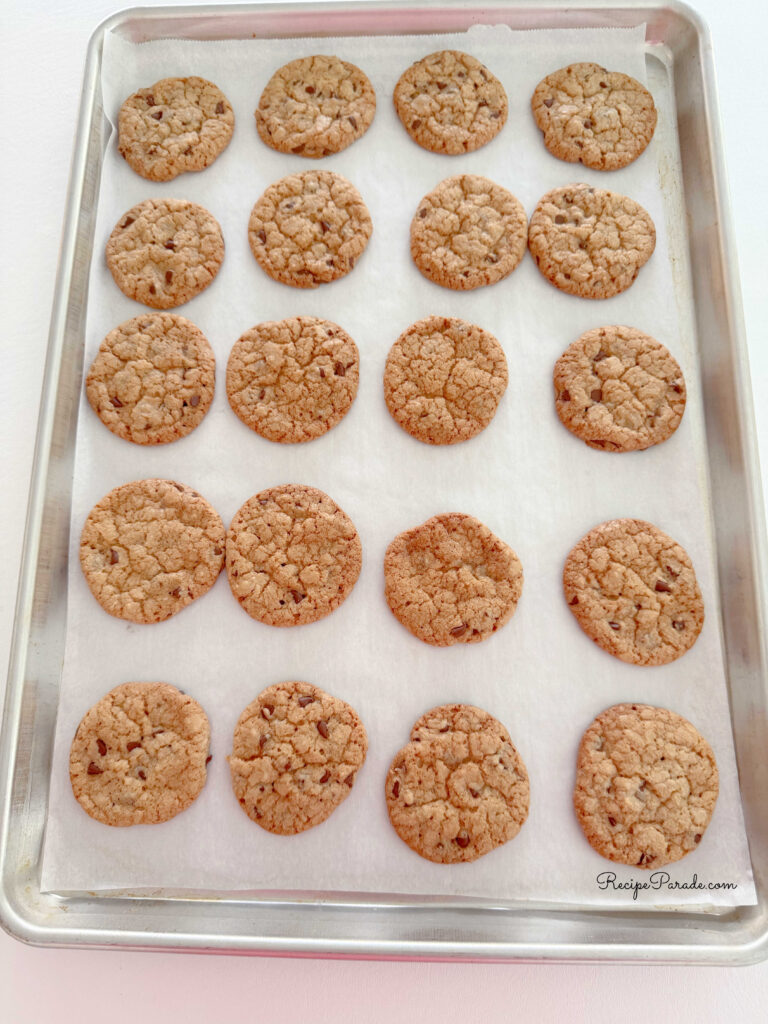 Freshly baked Chewy Chocolate Chip Cookies.