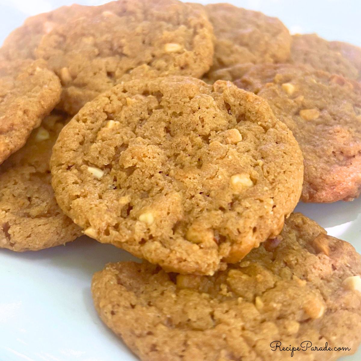 Plate of Flourless Peanut Butter Cookies.