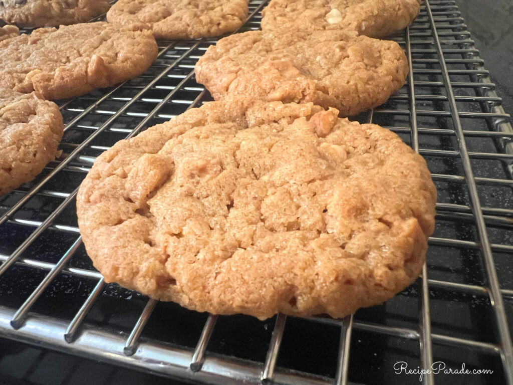Flourless Peanut Butter Cookies on a cooling rack.