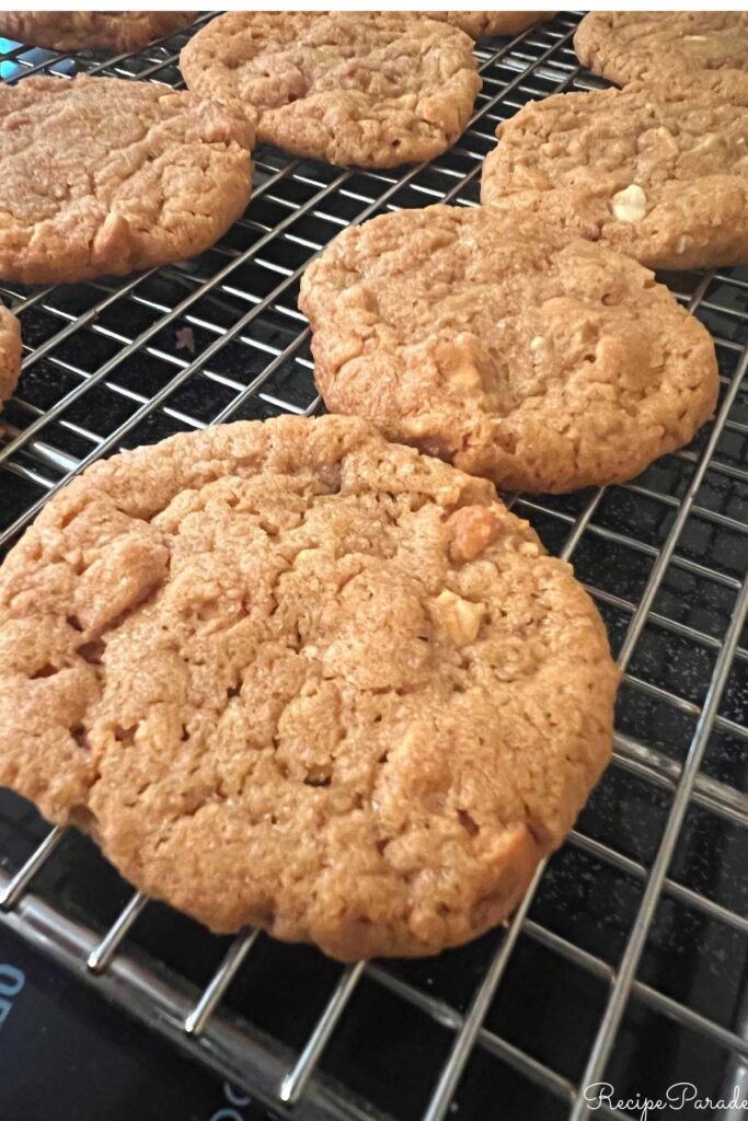 Flourless Peanut Butter Cookies, cooling.
