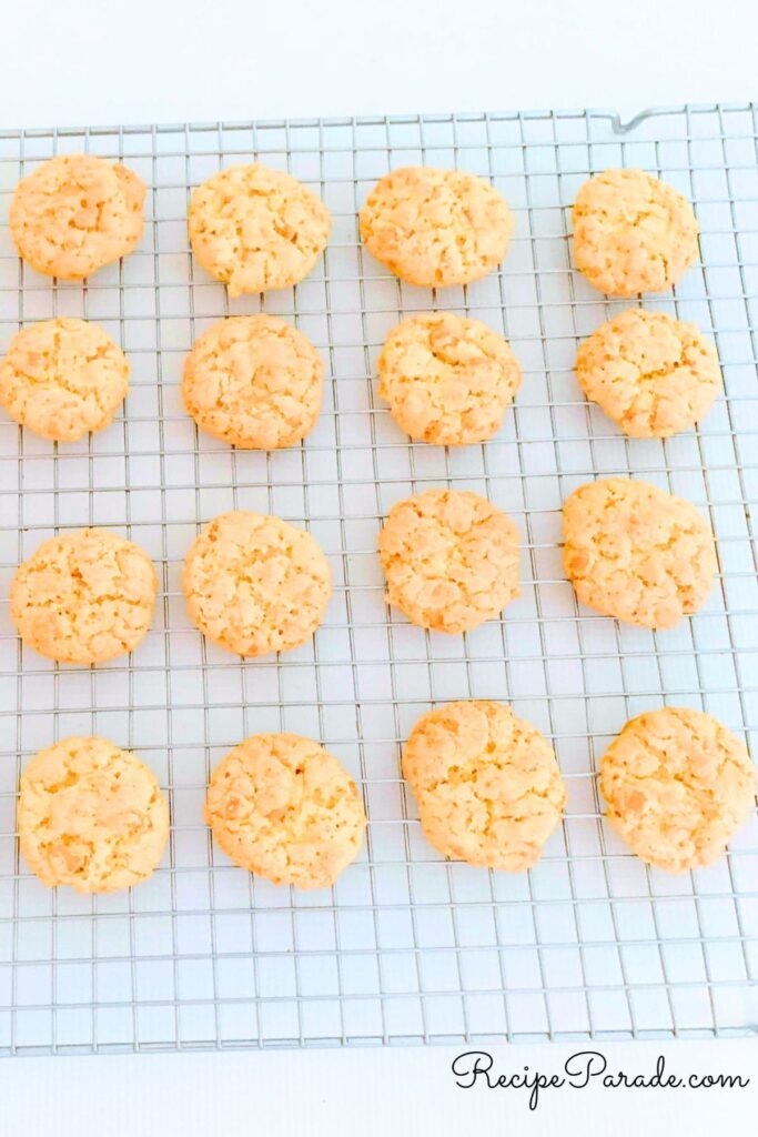 Butterscotch Cookies, cooling on a rack.