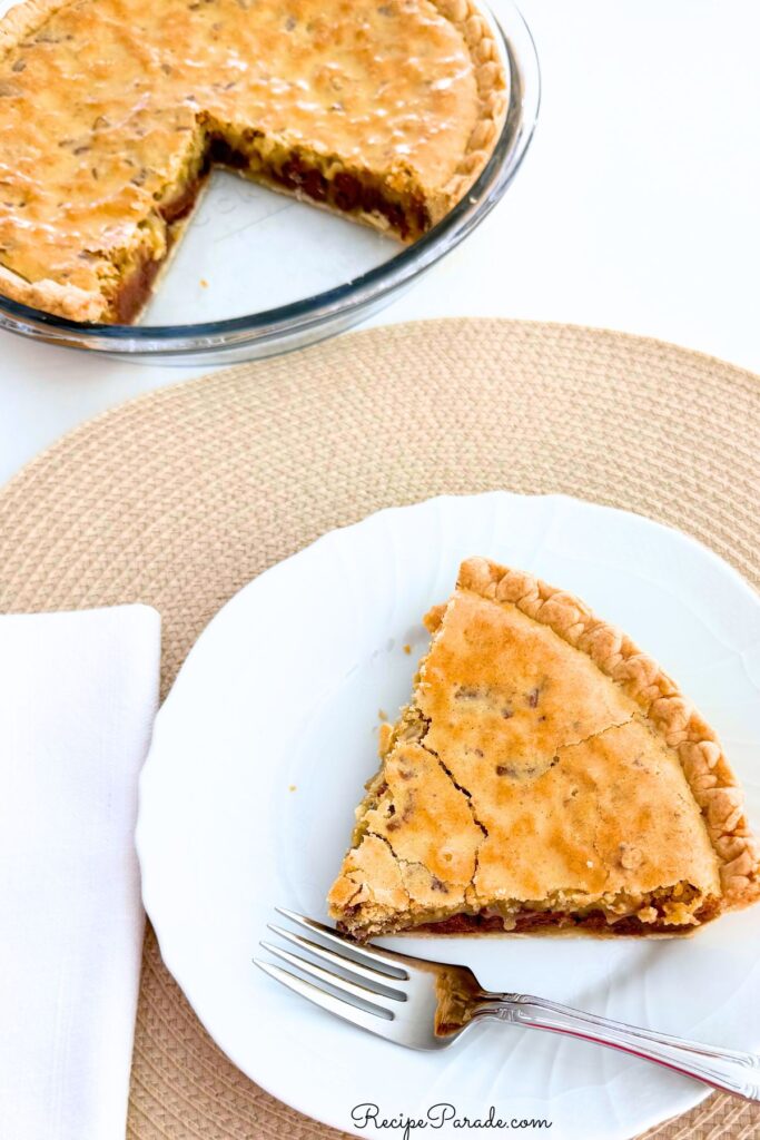 Freshly Sliced Chocolate Chip PIe.