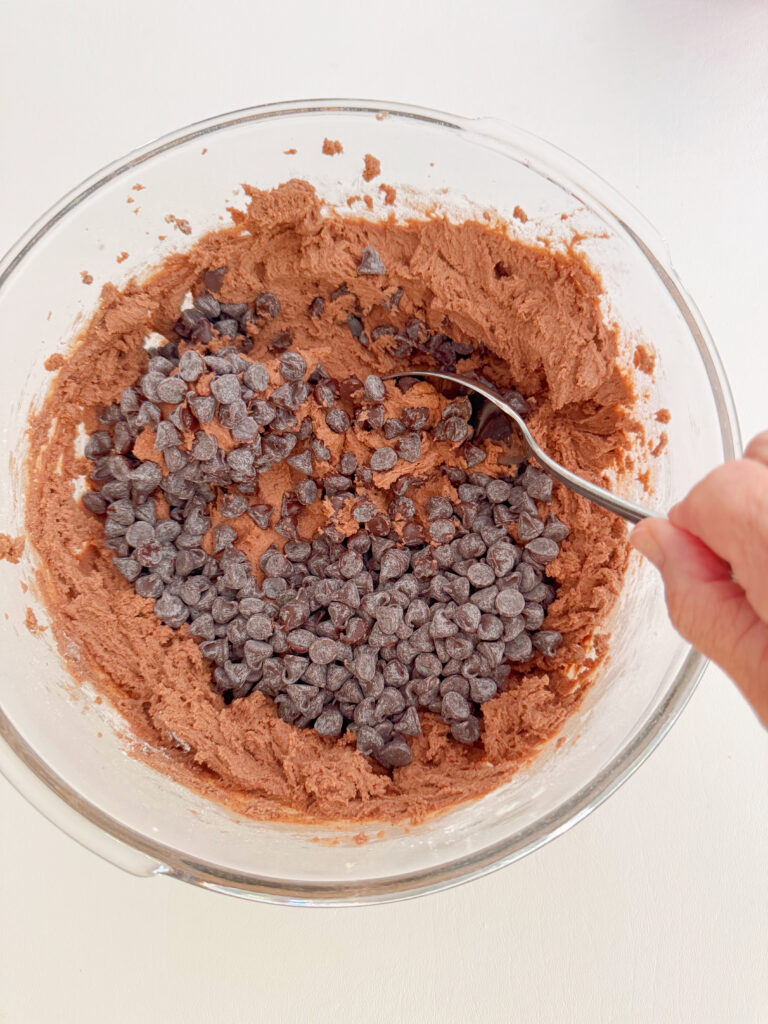 Chocolate Chip Chocolate Cookie Batter.