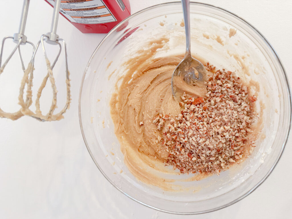 Caramel Nut Bars batter.