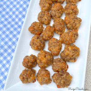 Sausage Balls, on a serving tray.